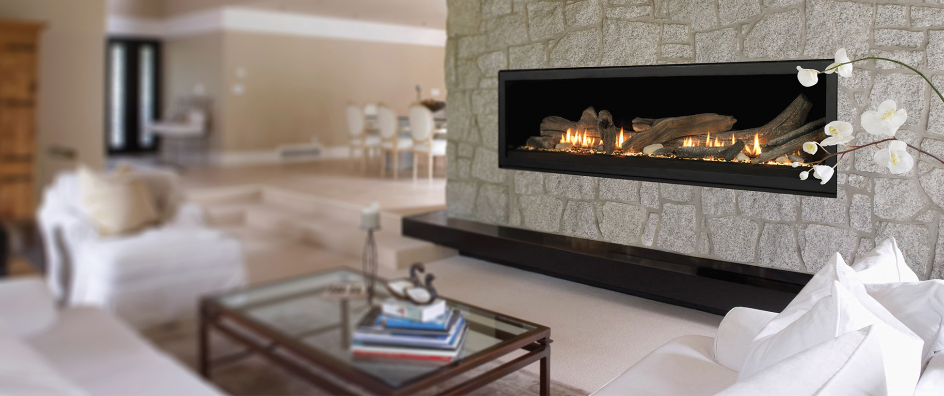 in wall fireplace